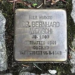 Stolperstein für Bernhard Wensch in Kamenz