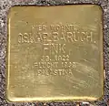 Stolperstein für Oskar Baruch Fink (Dasselstr. 22)