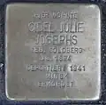 Gidel Julie Josephs vor der Hudtwalckerstraße 28