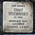 Stolperstein für Ernst Binswanger