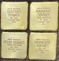 4 Stolpersteine der Familie Sommer