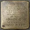 Stolperstein für Bernhardine Diefenthal (Zülpicher Straße 318)