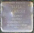 Stolperstein für Berta Lewinsky (Rubensstraße 33)