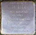 Stolperstein für Betty Bier (Rubensstraße 33)