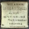 Stolperstein für Carola Strauss (Aachener Straße 28)