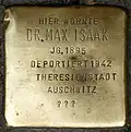 Stolperstein für Dr. Max Isaak (Ubierring 11)