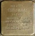 Stolperstein für Edith Kamp (Meister-Gerhard-Straße 29)