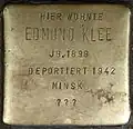 Stolperstein für Edmund Klee (Weyerstraße 122)