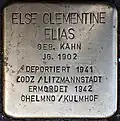 Stolperstein für Else Clementine Elias (Zülpicher Platz 4)