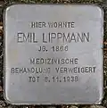 Stolperstein für Emil Lippmann (Bachemer Straße 327)