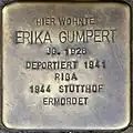 Stolperstein für Erika Gumpert (Berrenrather Straße 383)