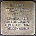 Stolperstein für Frieda Hirsch (Beethovenstraße 8)