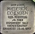 Stolperstein für Friedericke Eichengrün (Lübecker Straße 22)