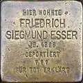 Stolperstein für Friedrich Siegmund Esser (Himmerichstraße 2)