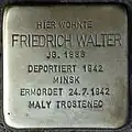 Stolperstein für Friedrich Walter (Moltkestraße 29)