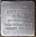 Stolperstein für Gert Henle (Redwitzstraße 87)