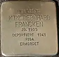 Stolperstein für Kurt Bernhard Francken (Vogelsanger Straße 1)