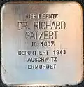 Stolperstein für Richard Gatzert (Lothringer Straße 51)
