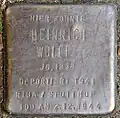 Stolperstein für Heinrich Wolff (Frankstraße 12)