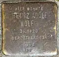Stolperstein für Heinz Adolf Wolf (Schaevenstraße 4)