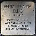 Stolperstein für Helga Johanna Elias (Zülpicher Platz 4)