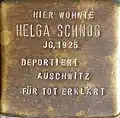 Stolperstein für Helga Schnog (Krummer Büchel 18)
