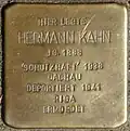 Stolperstein für Hermann Kahn (Meister-Gerhard-Straße 29)