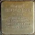Stolperstein für Hildegard Roer (Moltkestraße 8)