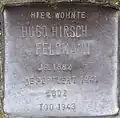 Stolperstein für Hugo Hirsch Feldmann (Kaesenstraße 24)