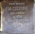Stolperstein für Ida Cossmann (Hohe Pforte 22)