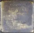 Stolperstein für Ida Simon (Hohe Pforte 22)