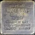 Stolperstein für Ignatz Iwan Berger (Manscheider Platz 8)