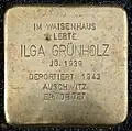 Stolperstein für Ilga Grünholz