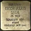 Stolperstein für Isidor Julius Salm (Moselstraße 44)