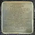 Stolperstein Köln für Julie Glaser (Utrechter Straße 9)