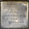 Stolpersteine Köln, Julius Stern (Rolandstraße 63)