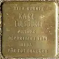Stolperstein für Karl Lulsdorff (Rathenauplatz 4)