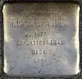 Stolperstein für Klara Spanier (Metzer Straße 5)