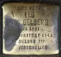 Stolperstein für Leo von Geldern (Jülicher Straße 9)