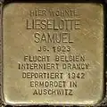 Stolperstein für Lieselotte Samuel (Hohenstaufenring 74–76)