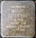 Stolperstein für Markus Rosenberg (Marienburger Straße 52)