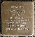 Stolperstein für Max Cohn (Mainzer Straße 31)