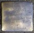 Stolperstein für Max Kahn (Rathenauplatz 9)