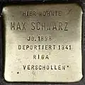 Stolperstein für Max Schwarz (Kurfürstenstraße 18)