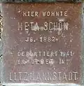 Stolperstein für Meta Schön (Sternengasse 48)