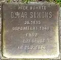 Stolperstein für Oskar Simons (Dasselstraße 58)