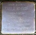 Stolperstein für Paula Hirsch (Rubensstraße 33)