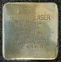 Stolperstein Köln für Renate Glaser (Utrechter Straße 9)