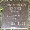 Stolperstein für ein Rommni, Stein-Nr. 99 (Holzmarkt 1)