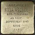 Stolperstein für Rosa Ascher (Kurfürstenstraße 18)